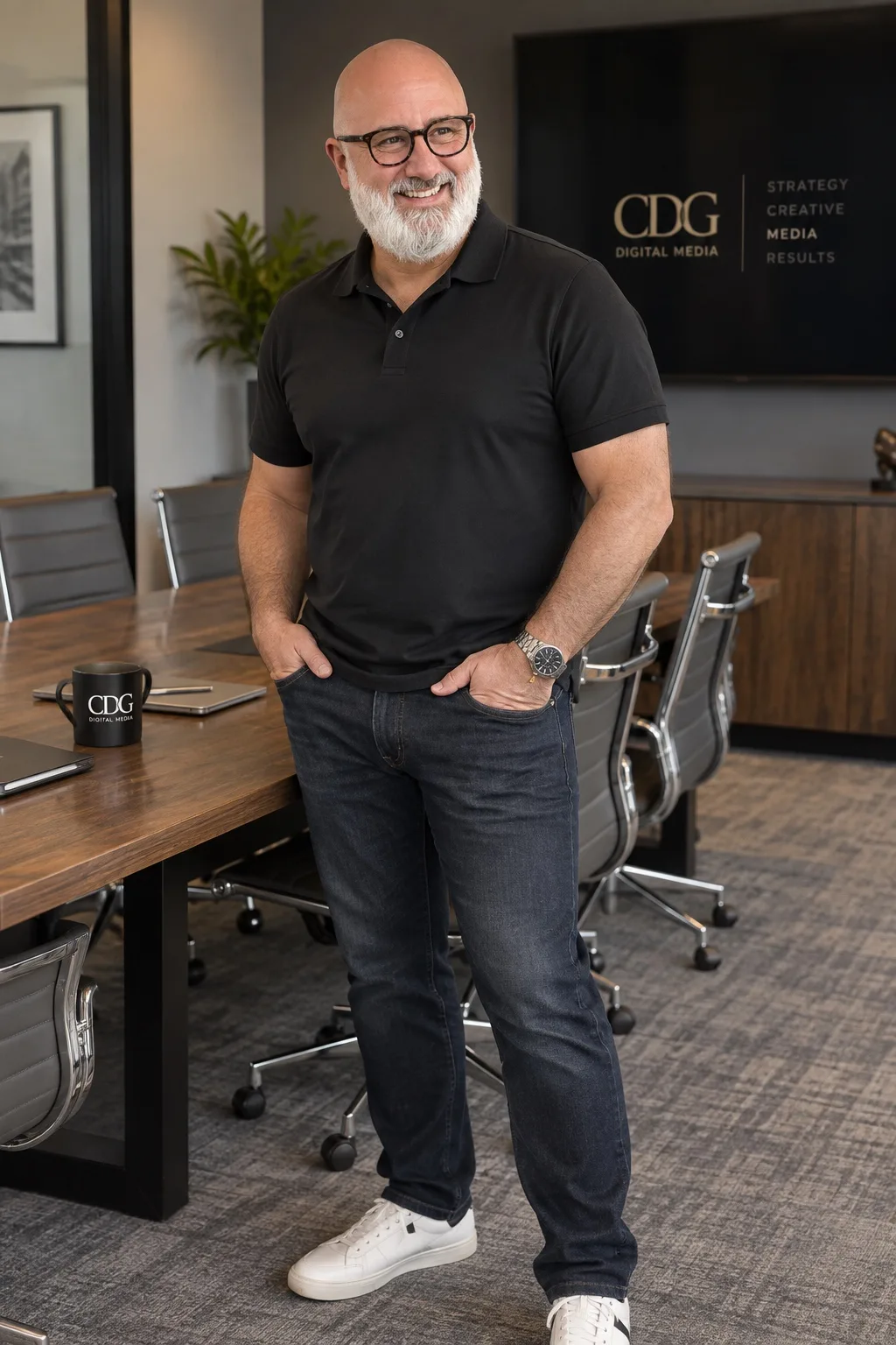 Marc A. Reynolds in the CDG Digital Media studio